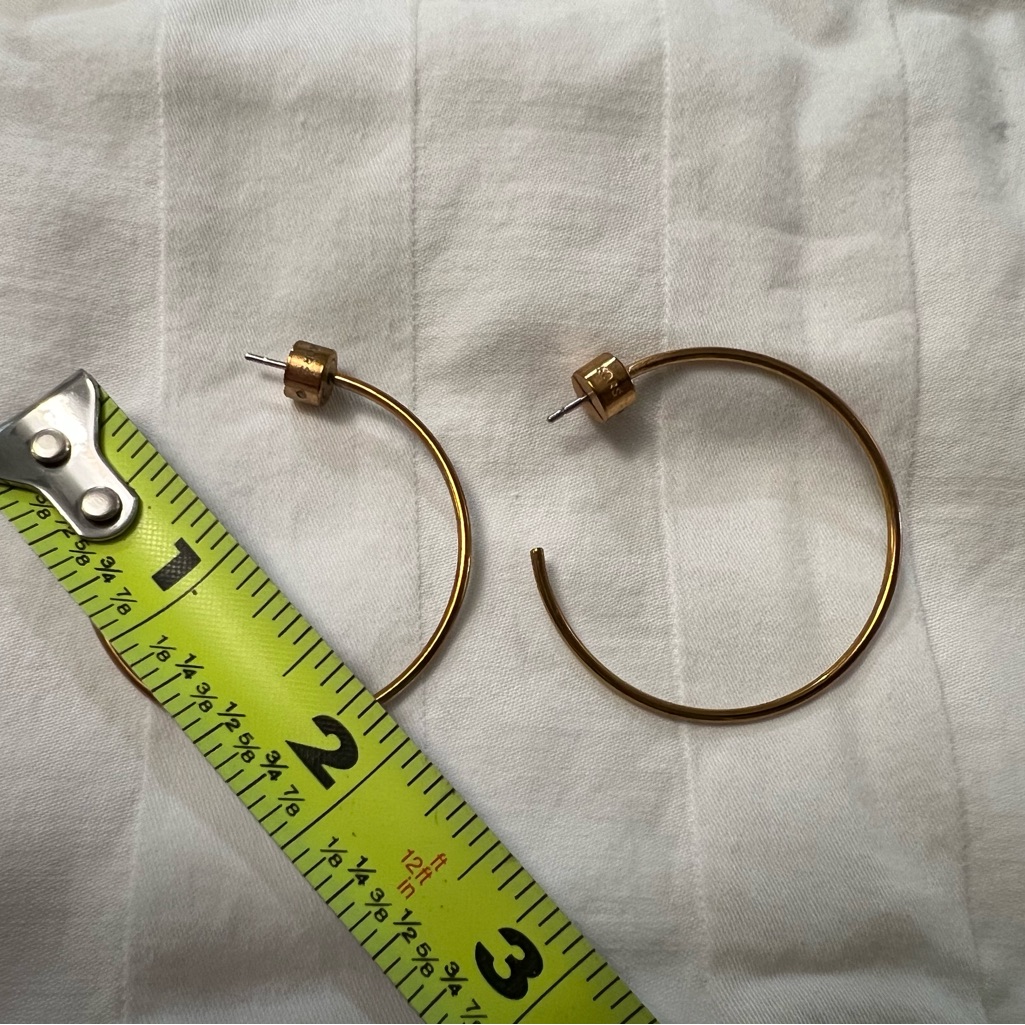 Michael Kors Rose Goldtone Hoop Earrings